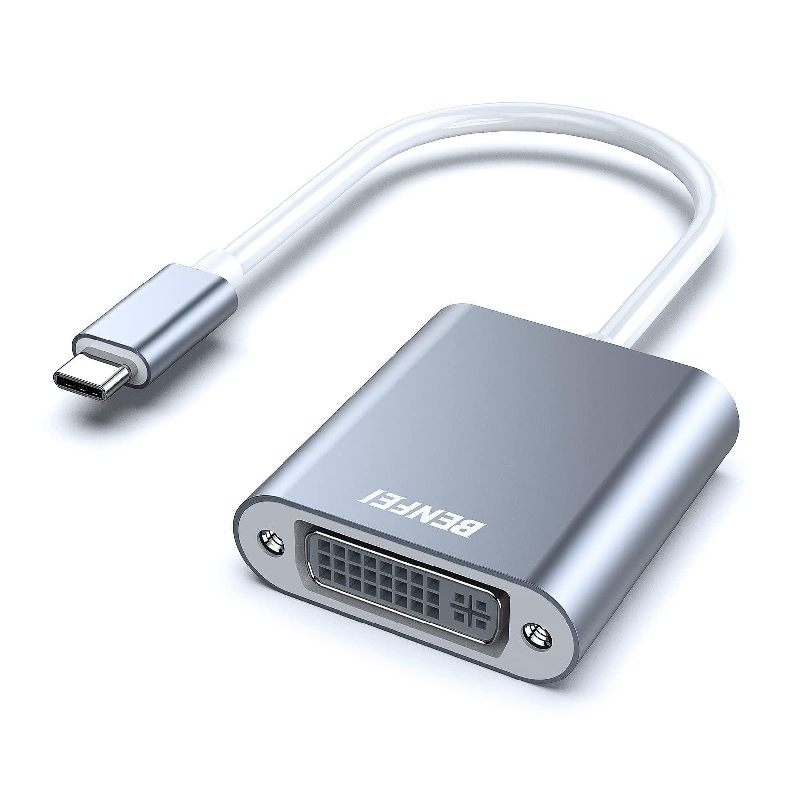 BENFEI USB C to DVI Adapter, Type-C Adapter [Thunderbolt 3/4 Grey