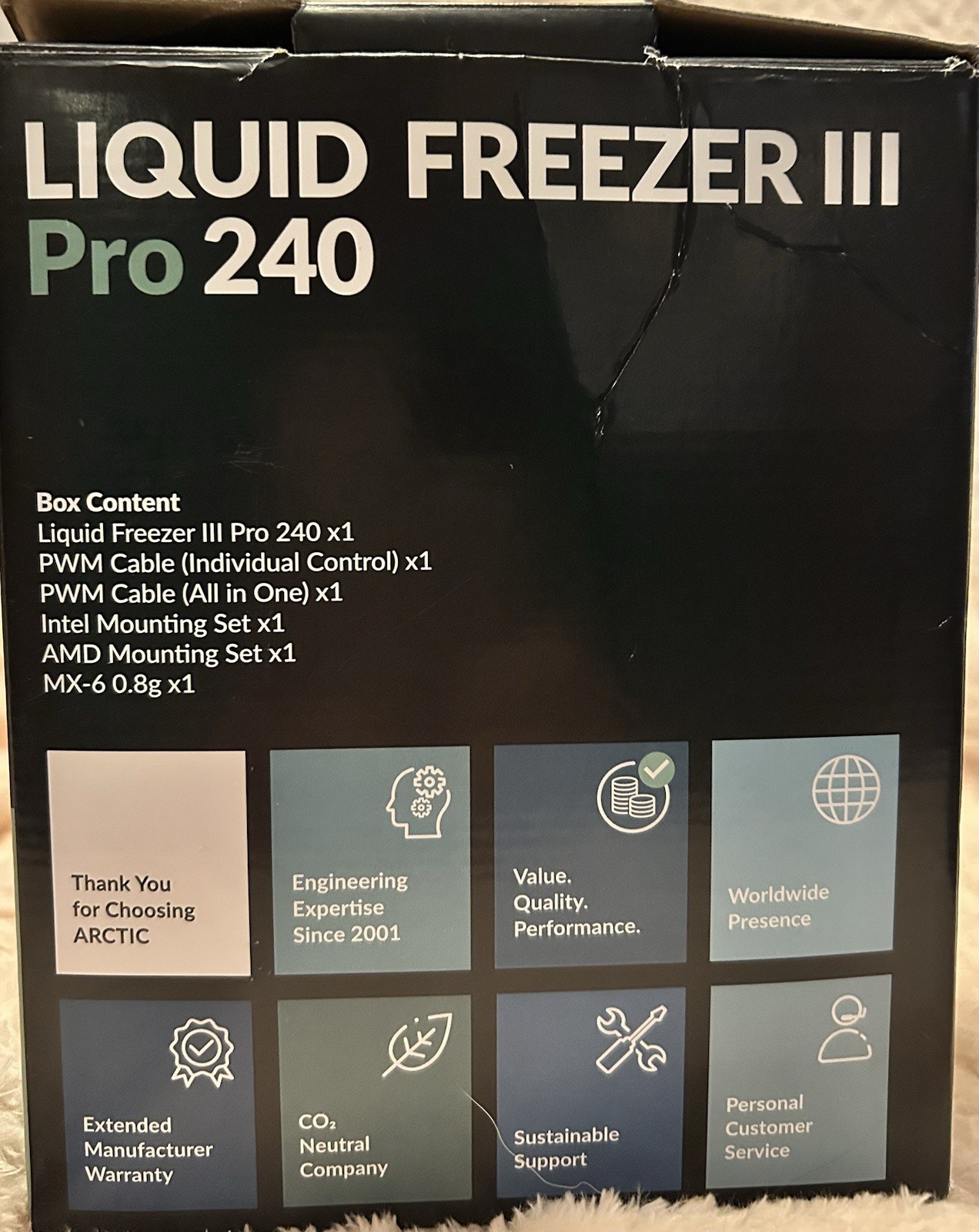 Arctic Liquid Freezer III Pro 240 AIO CPU Cooler Water Cooling Black ACFRE00178A
