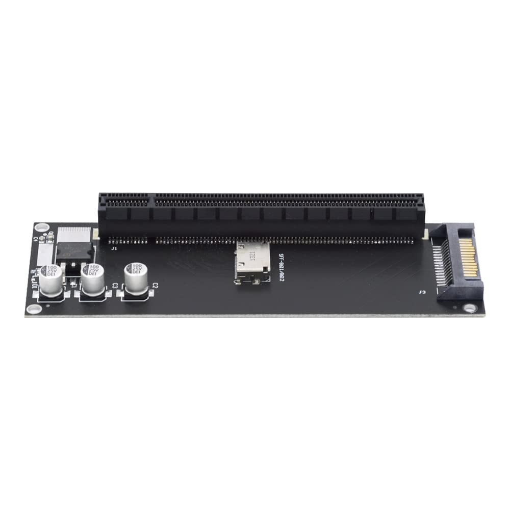 Xiwai Oculink SFF-8612 SFF-8611 to PCIE PCI-Express 16x 4X Adapter with black
