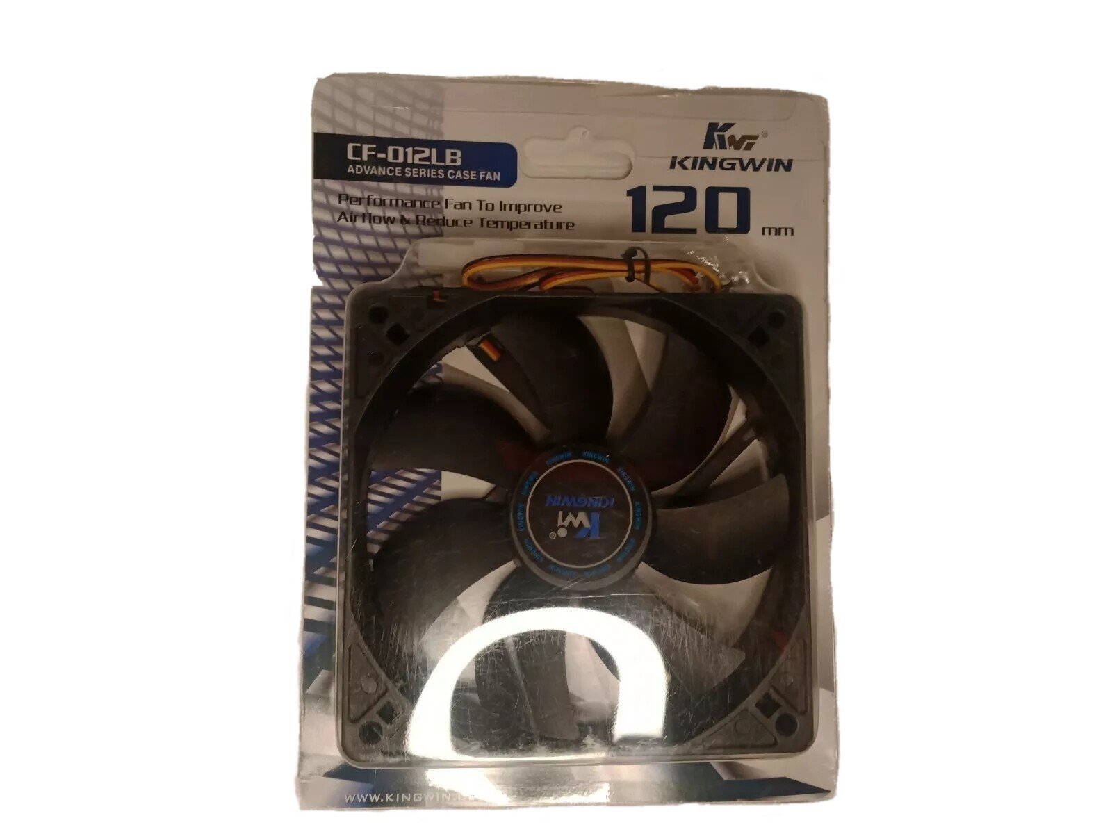 Kingwin CF-012LB 120 x 120 mm Long Life Bearing PC Computer Case Fan Black