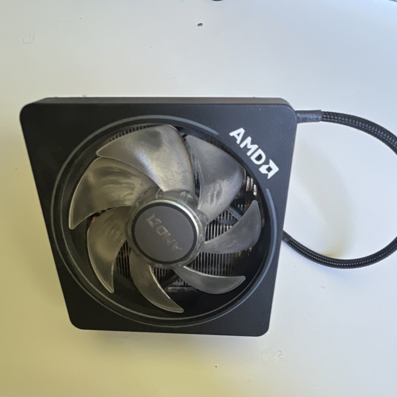AMD CPU Fan with Heatsink, 4-Pin, Copper Aluminum Plastic, Black