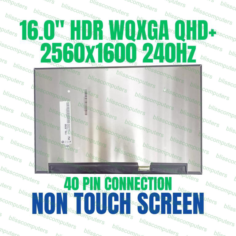 16″ WQXGA 240Hz LED LCD Screen Display Panel Dell XC0PX 0XC0PX Laptop