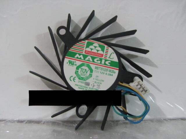 72mm 12V 0.28A MBT7012XF-W20 Fan For VGA Video Card NV 9600GT 9800GT