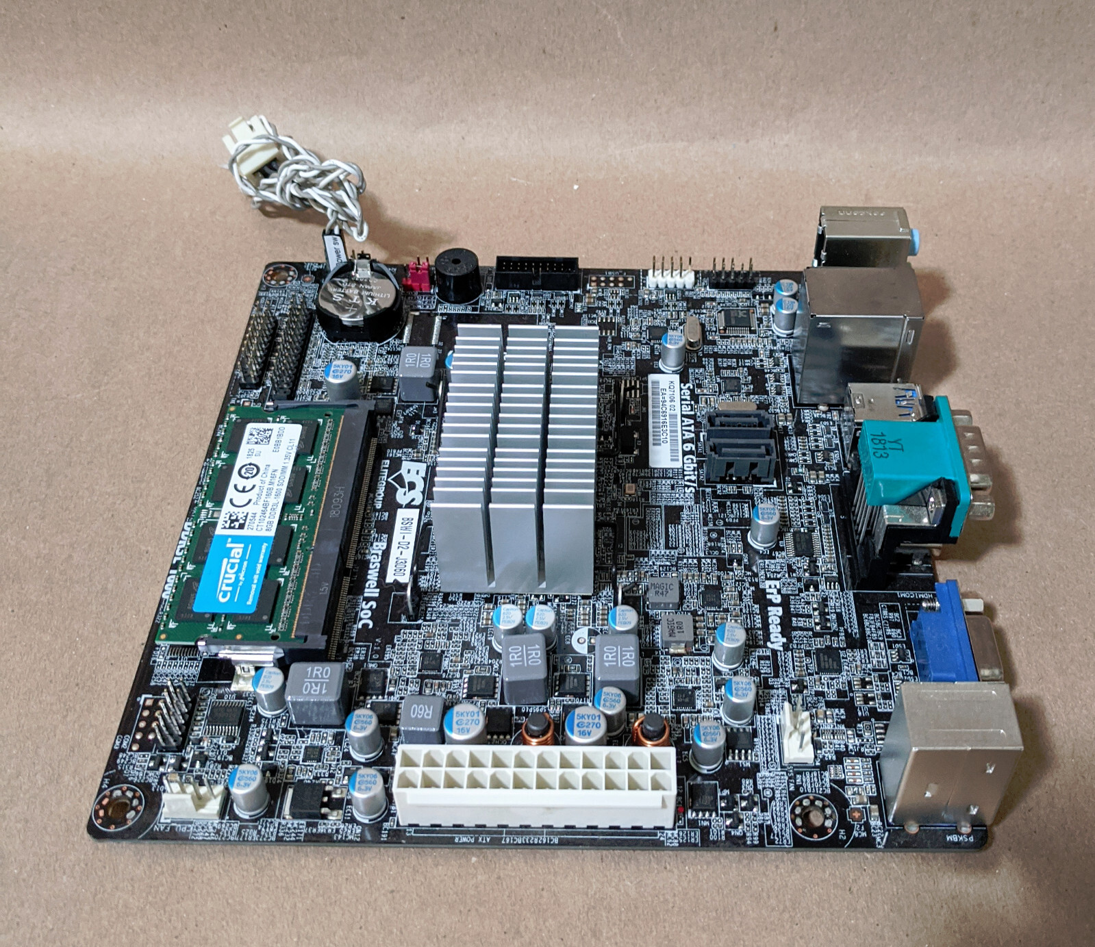 Intel Fanless Mini ITX Motherboard w/ J3060 CPU, 8GB RAM, 90W DC-to-ATX,Adapter