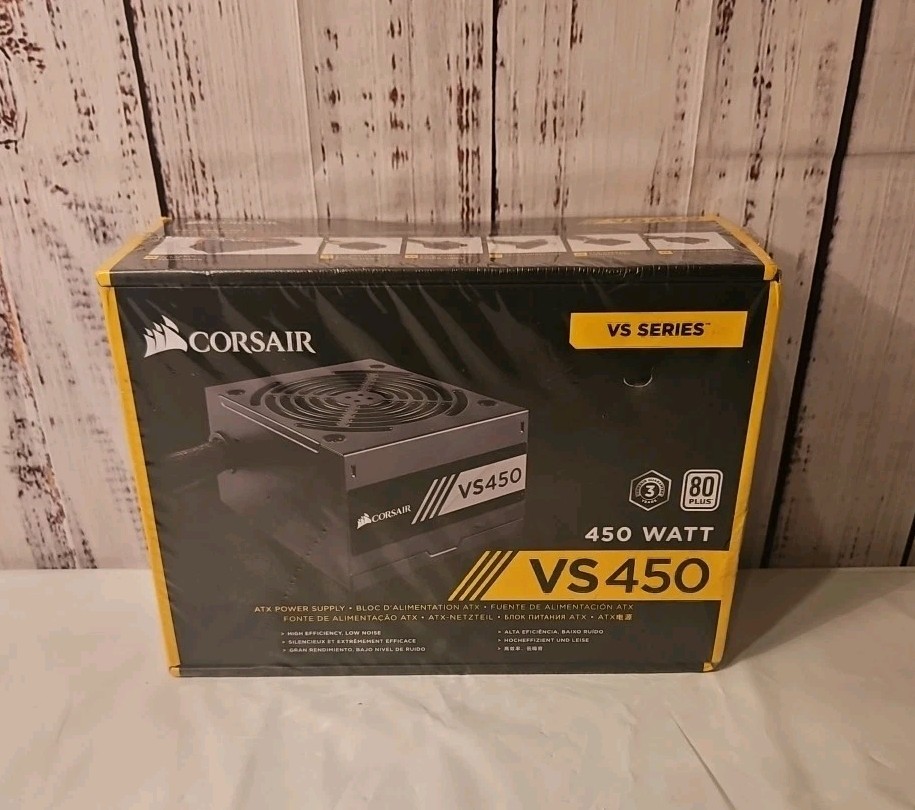 New Sealed Corsair VS450 450W ATX 80+ PC Computer Power Supply/2017 CP-9020170