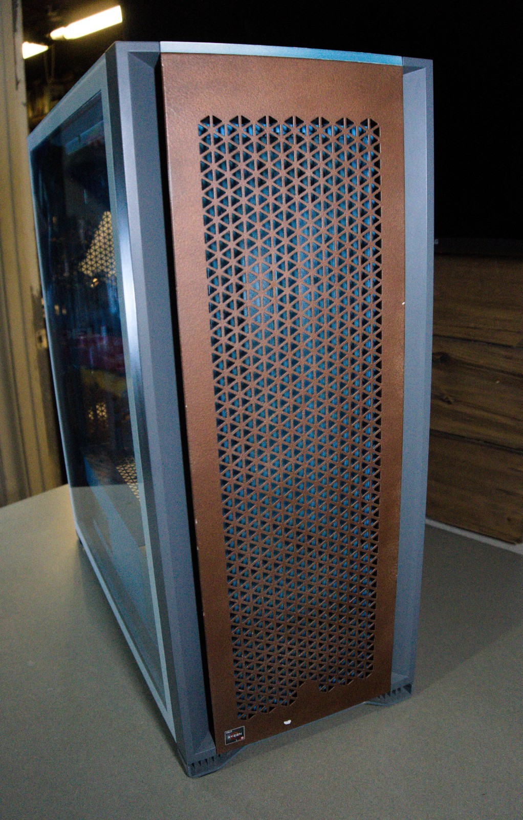 [Custom] Corsair 7000D Airflow ATX Full Tower Case -2 tones of Blue, Copper