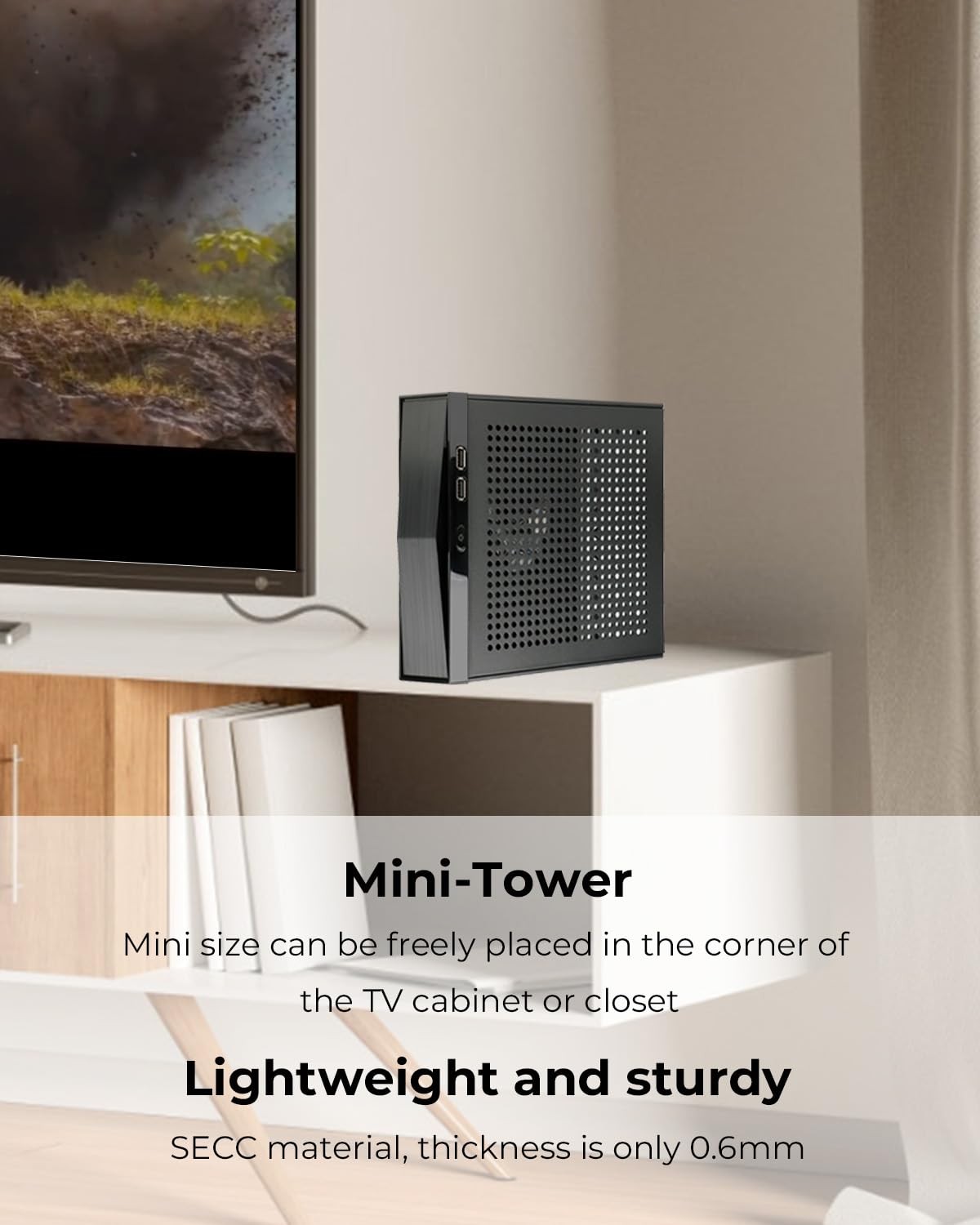 Mini ITX Case SFF Small Form Factor 0.6mm SECC Mini Tower Computer Chassis