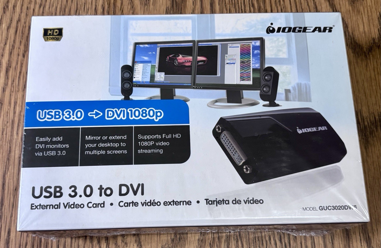 New, IOGEAR USB 3.0 to DVI External Video Card, GUC3020DW6.
