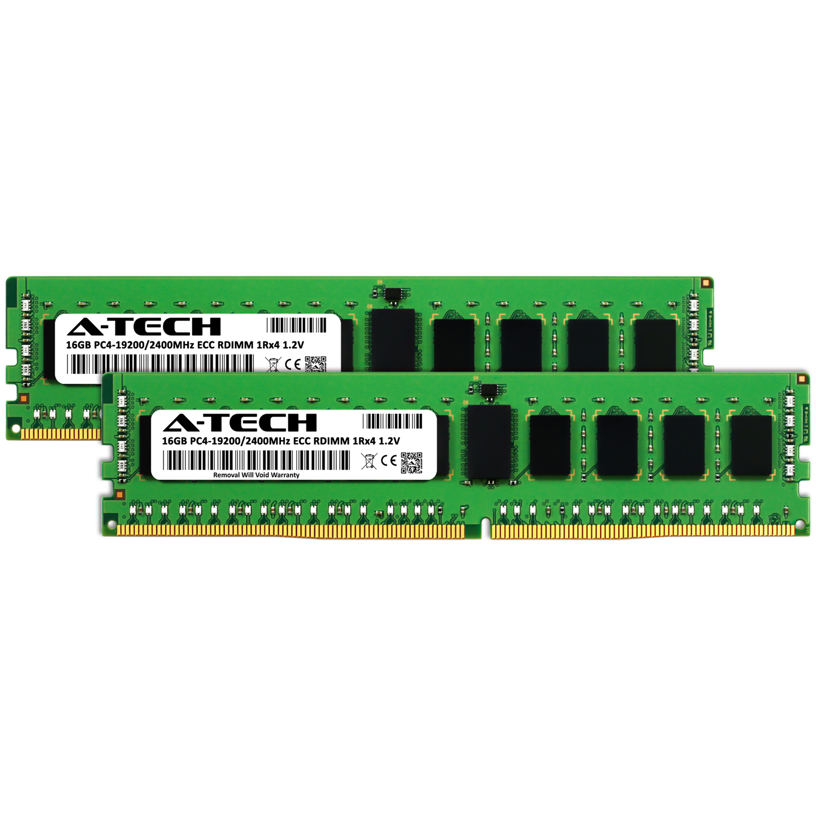 A-Tech 32GB 2x 16GB 1Rx4 PC4-19200R DDR4 2400MHz ECC REG RDIMM Server Memory RAM