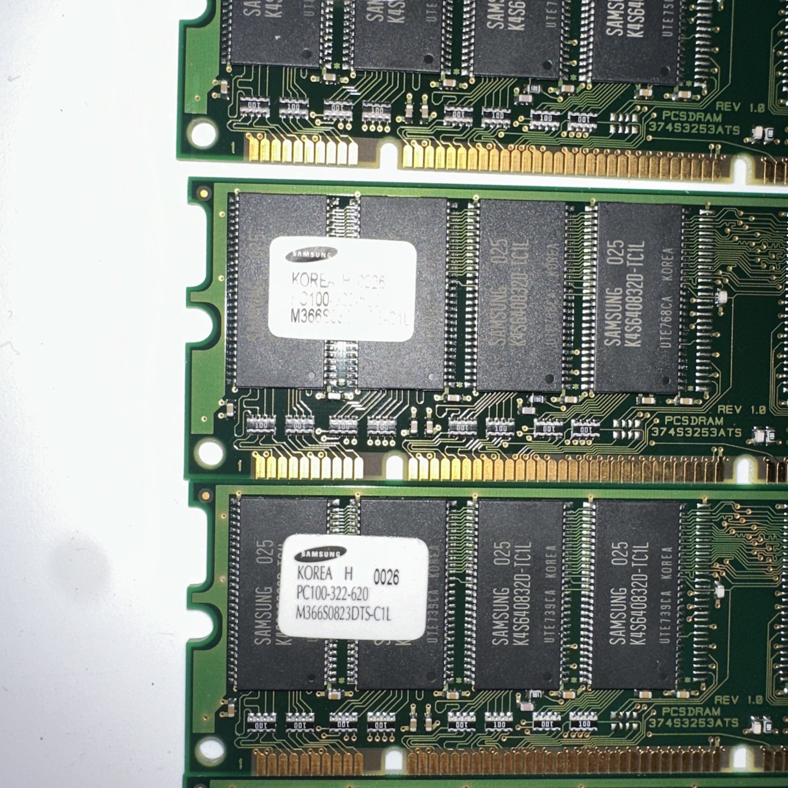⭐️⭐️⭐️⭐️⭐️SAMSUNG PC100-333-620 M366S0823DTS-C1L 64MB SDRAM 168pin