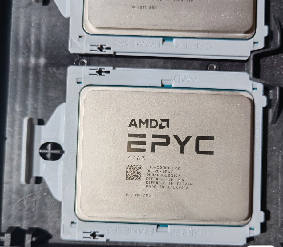 AMD EPYC Milan 7763 CPU 64 Cores SP3 Server Processor Up to 3.5GHz 100-000000312