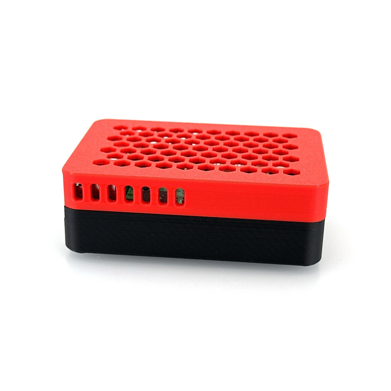Raspberry Pi 5 Case for Pimoroni NVMe Base – Includes 4 Silicone Bumper Pads