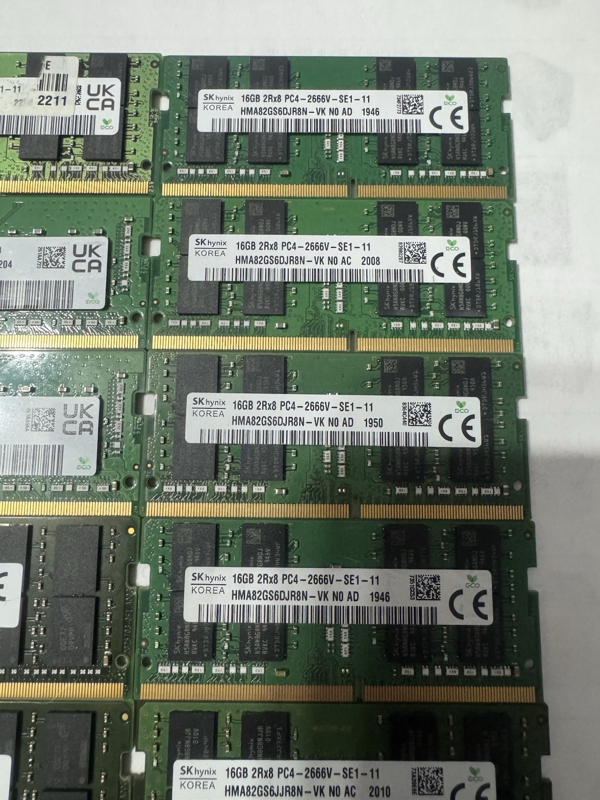 LOT OF 12 – MIXED BRAND 16GB DDR4 Laptop Memory RAM