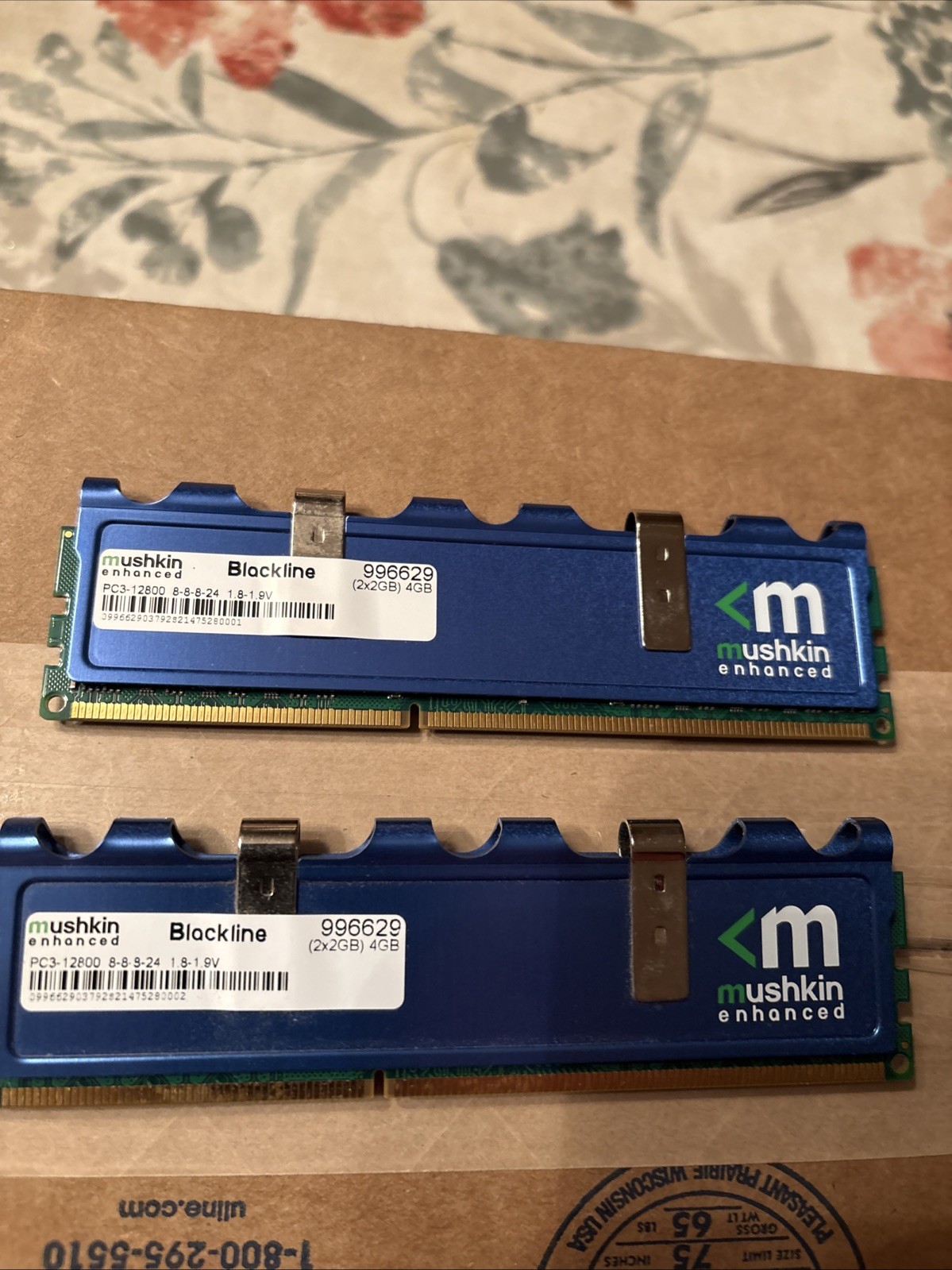 MUSHKIN BLACKLINE PC3- 12800 1.8-1.9V 4GB(2X2GB) 996629 8-8-8-24 DDR3 1600mHz