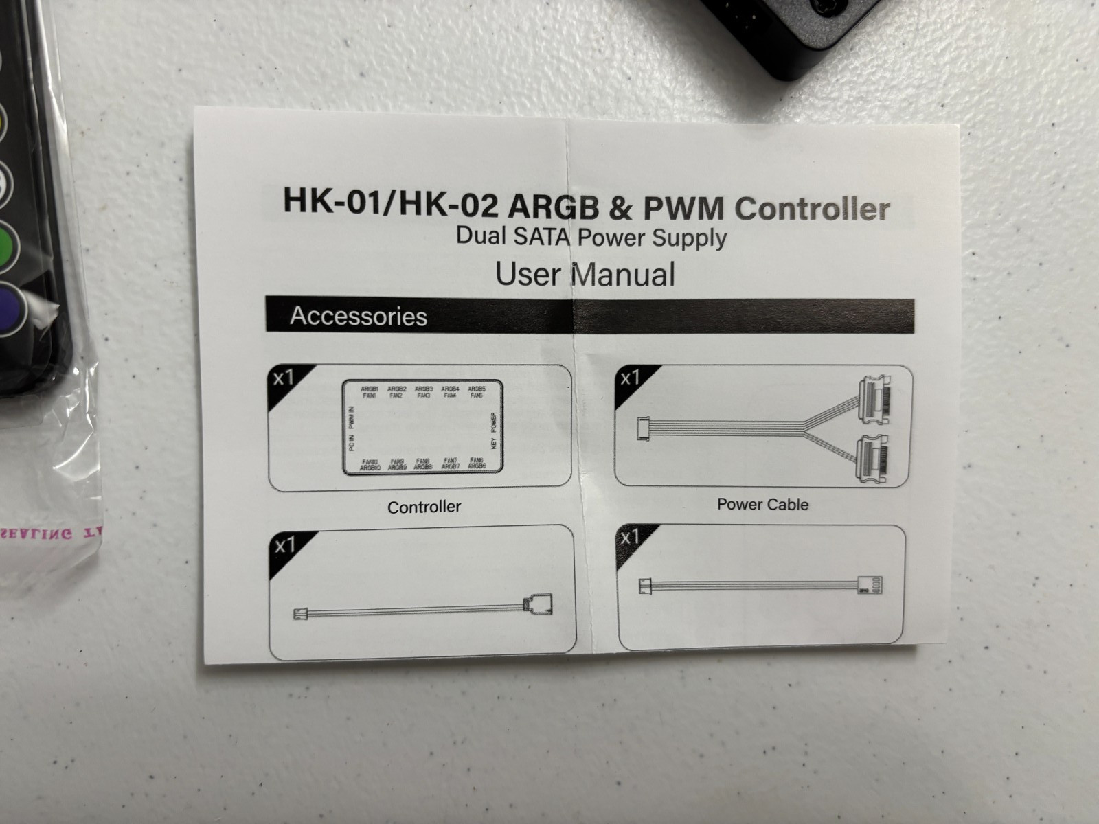 10-Port ARGB & PWM Fan Hub Controller – Magnetic Mount 5V/3PIN RGB PC Black