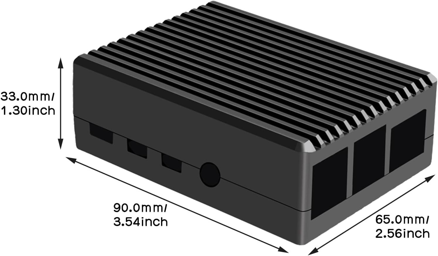 Durable Aluminum Passive Cooling Case for Raspberry Pi 4 Model B – Easy Access