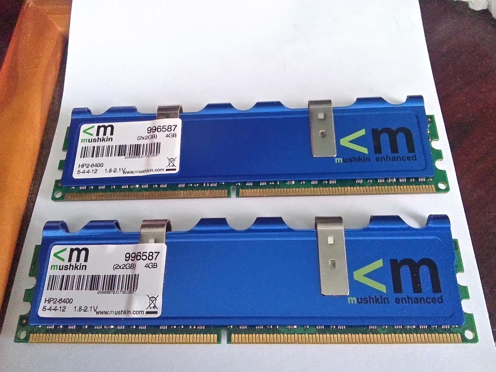 Mushkin enhanced – 4GB (2x2GB) RAM DDR2-800 DIMM – 996587 – HP2-6400 – 800MHZ
