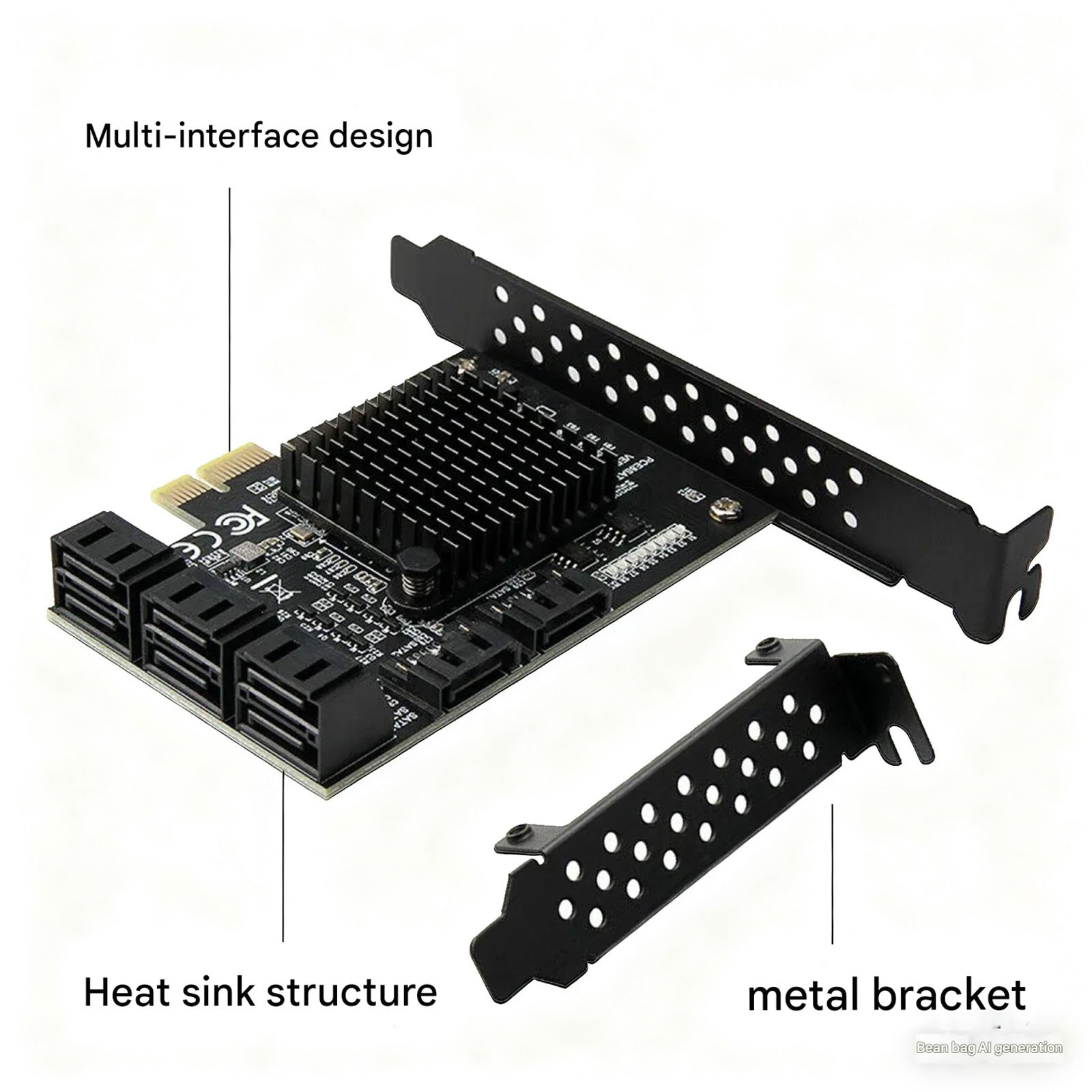 8 Port SATA 3.0 PCI Express Expansion Card PCI-E Controller 6G Adapter for HDD