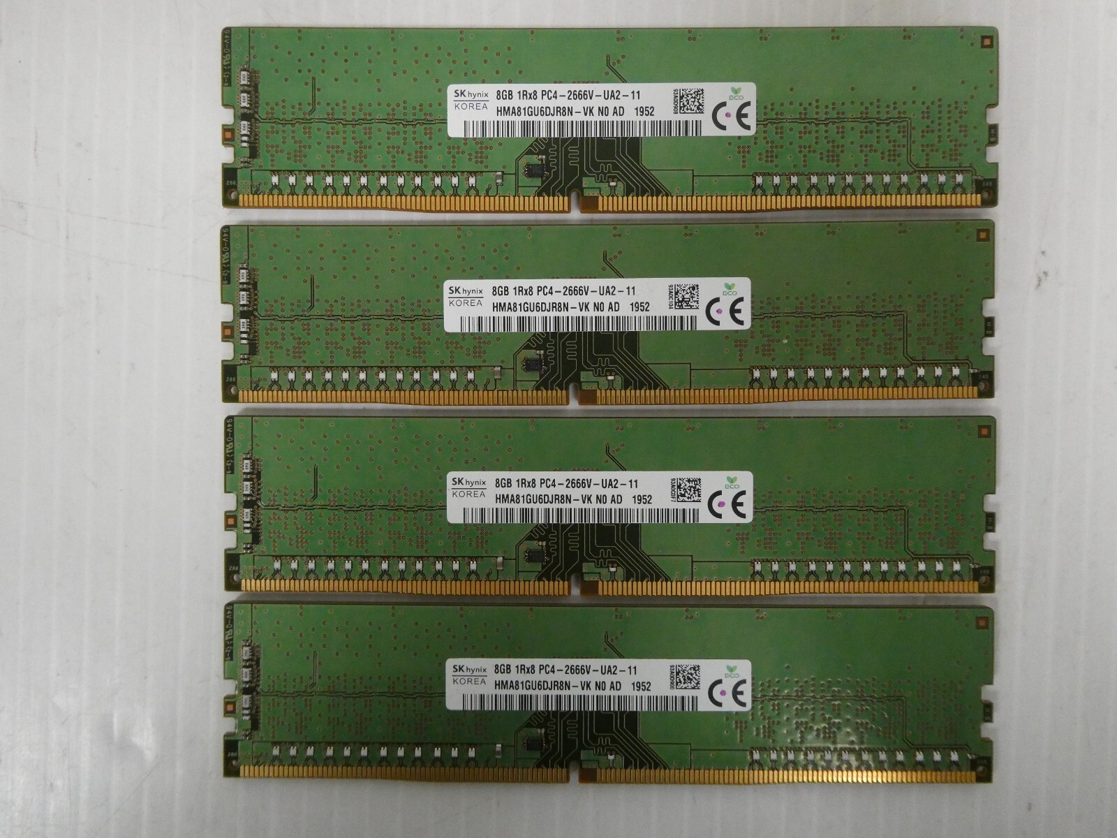 SK Hynix 32GB (4X8GB) RAM PC4-21300 DDR4-2666V Desktop RAM Kit HMA81GU6CJR8N-VK