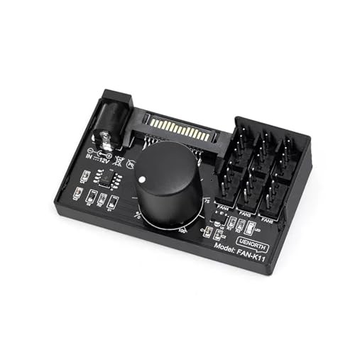 12V 4 Pin PWM Fan Controller 6 Fans Supported, 4-Pin PC Fan Speed Controller