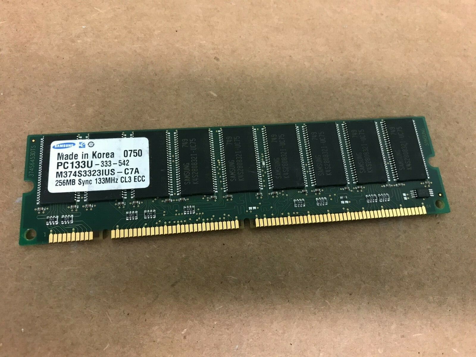 256MB SDRAM SD PC133 133MHZ 133 168PIN ECC NON-REGISTERED MEMORY