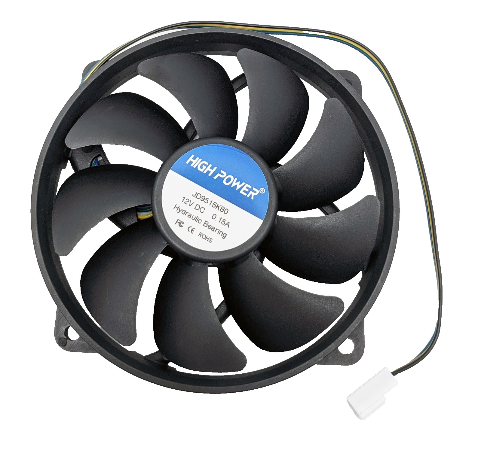 Low-Profile Replacement 4-pin PWM CPU Cooling Fan 80-mm Frame 95 Diameter