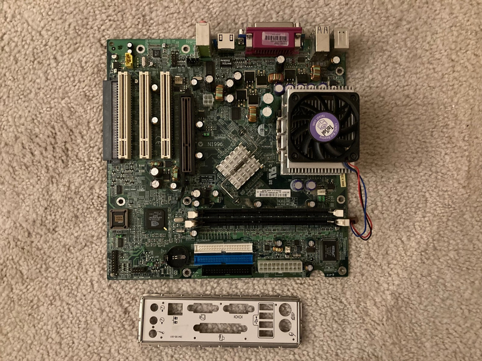 HP MS-6553 AMD Socket 462 nForce Motherboard HS/FAN I/O Shield **FOR PARTS/NW**