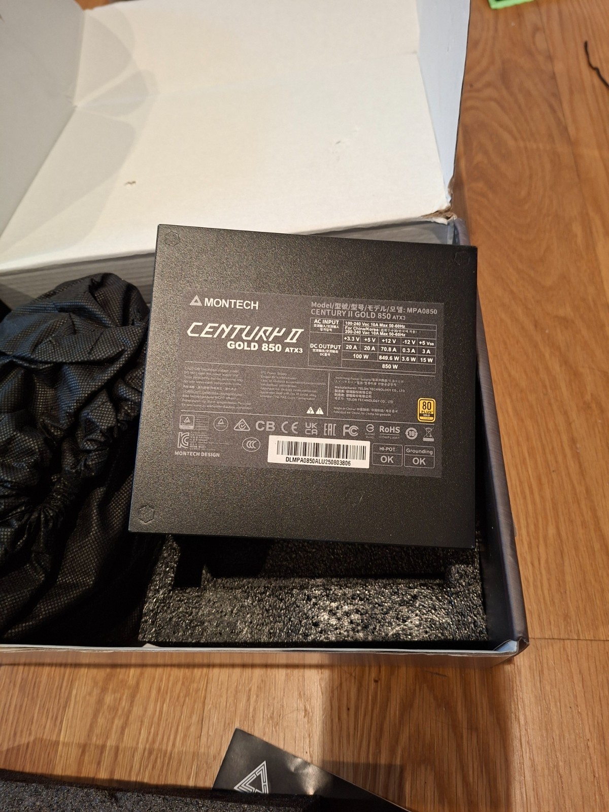 MONTECH Century II Gold 850W ATX3.1 80 PLUS Gold PSU PCIe 5.1