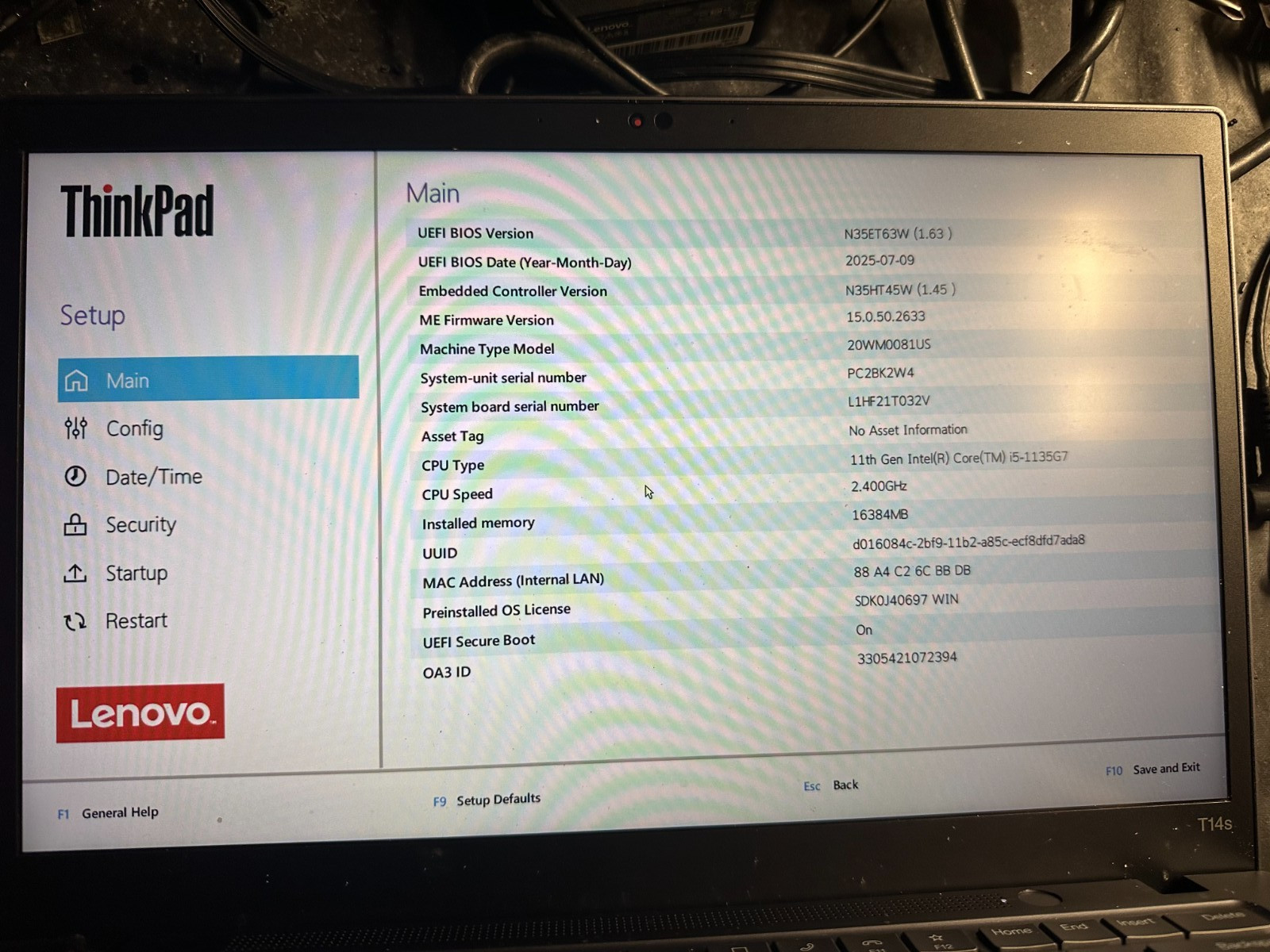 Lenovo ThinkPad T14s Gen 2 14″ FHD complete touch screen lcd panel display