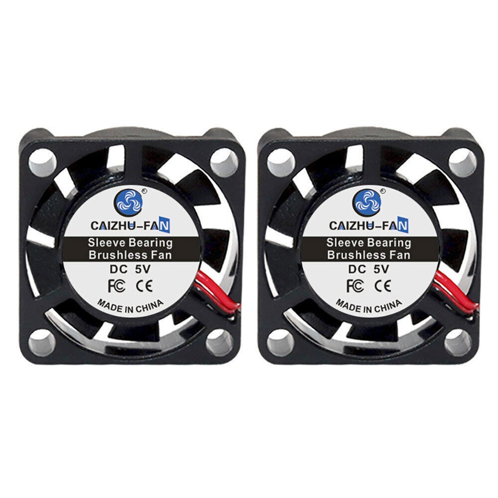 2PCS 5V 12V 24V DC Mini Fan 25mm x 7mm 2-Pin 2507 Brushless Micro Cooling