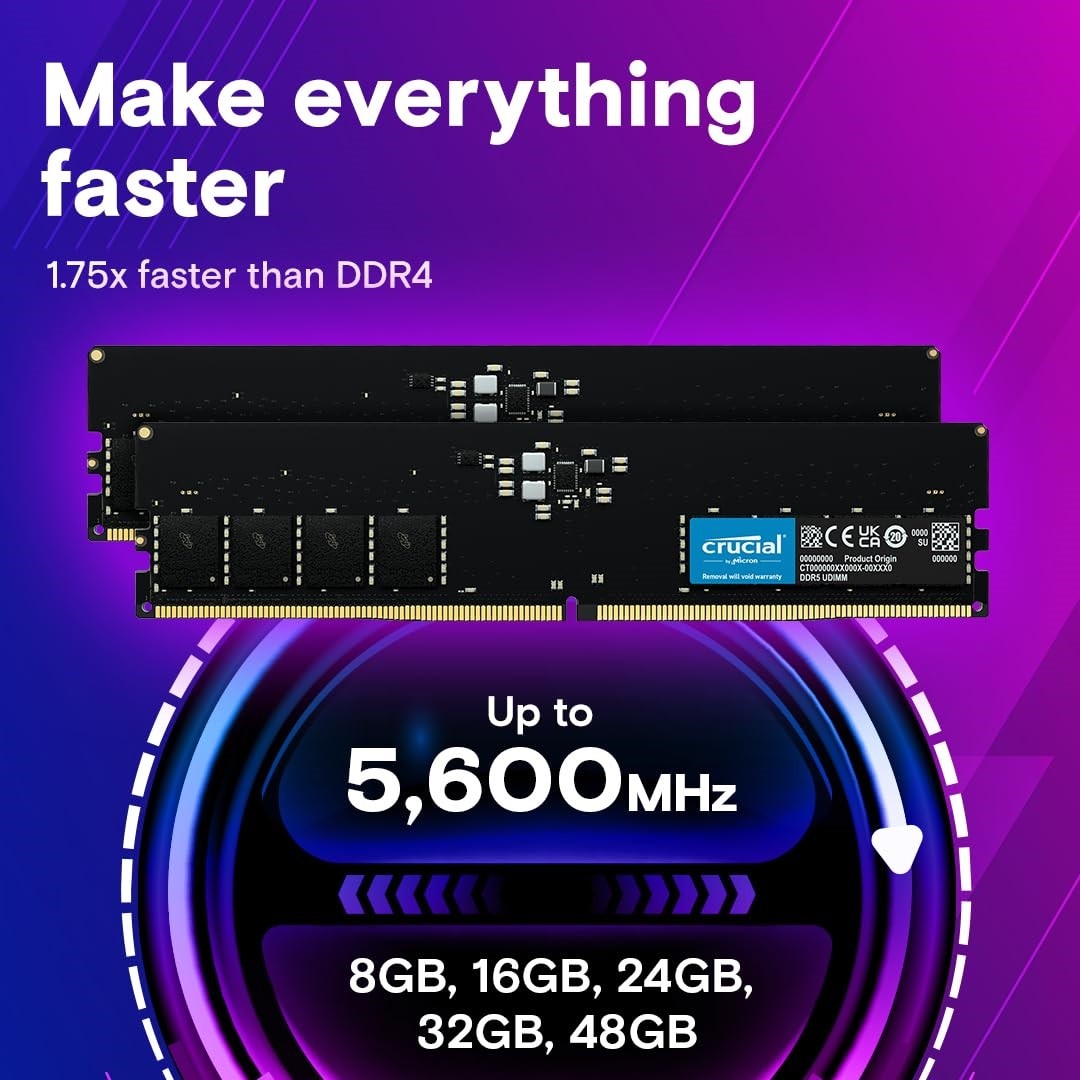 Micron 16GB DDR5 SDRAM Memory Module CT16G56C46U5