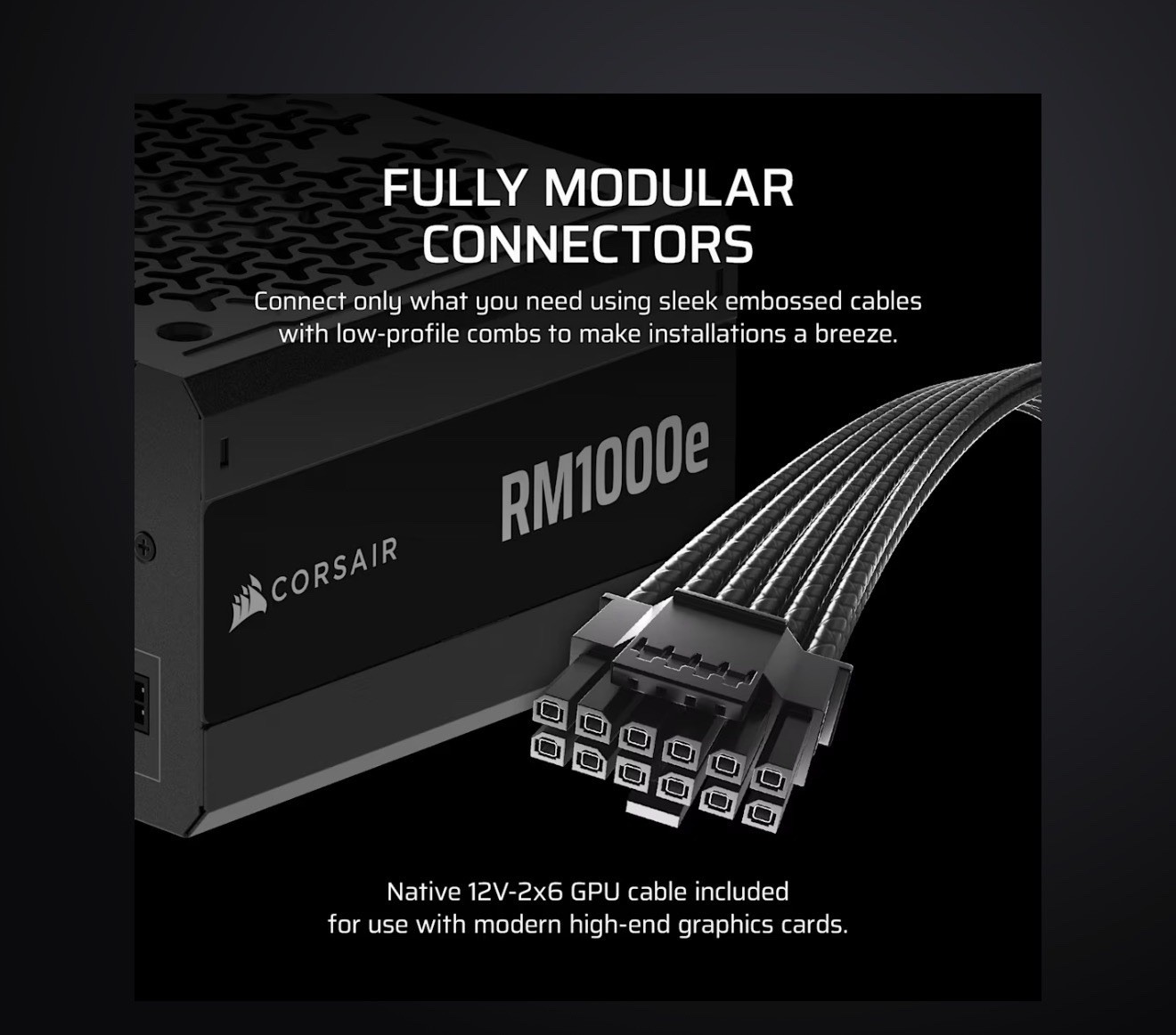 Corsair RM1000e 1000W Fully Modular Low-Noise ATX PSU Revival Series
