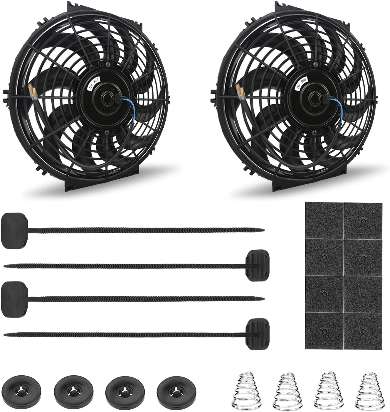 2Pack Electric Radiator Fan Mounting Kit Compatible for Electric Cooling and …