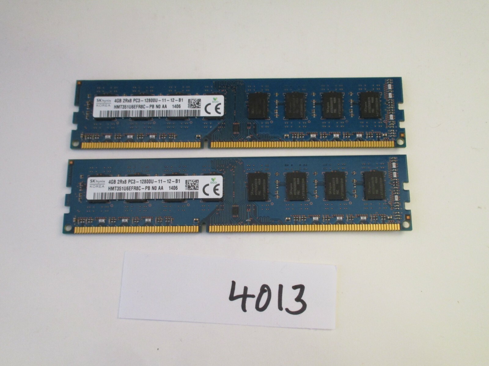 SKHynix HMT351U6EFR8C-PB 2x4Gb=8G PC3-12800 1600Mhz DDR3 Desktop Memory RAM 4013