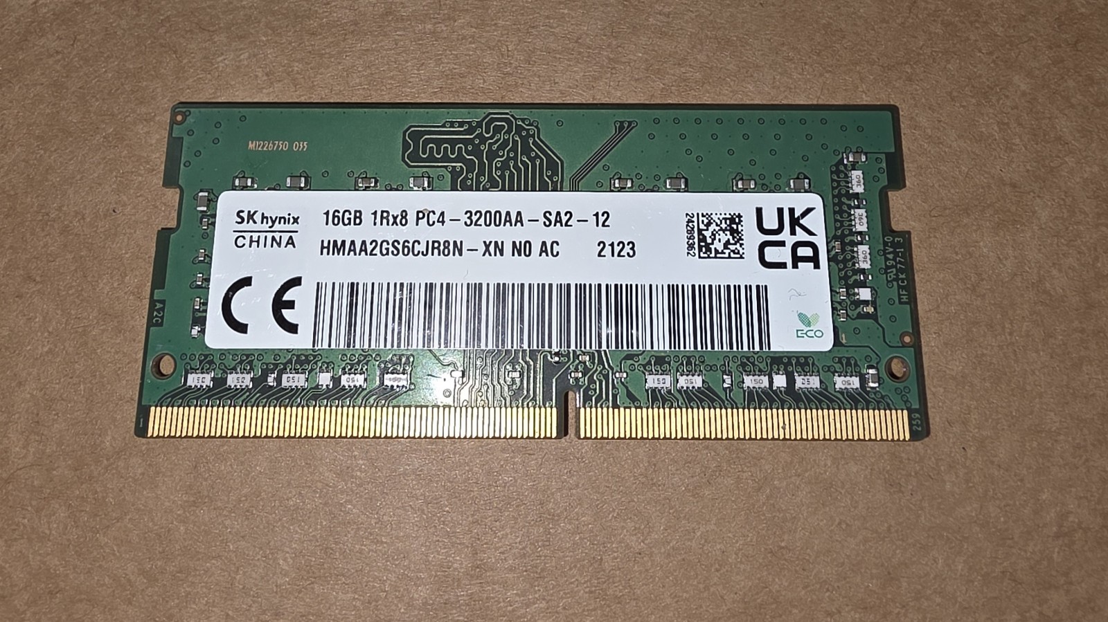 SK Hynix 16GB 2Rx8 PC4-3200AA SODIMM Laptop Memory HMA82GS6DJR8N-XN