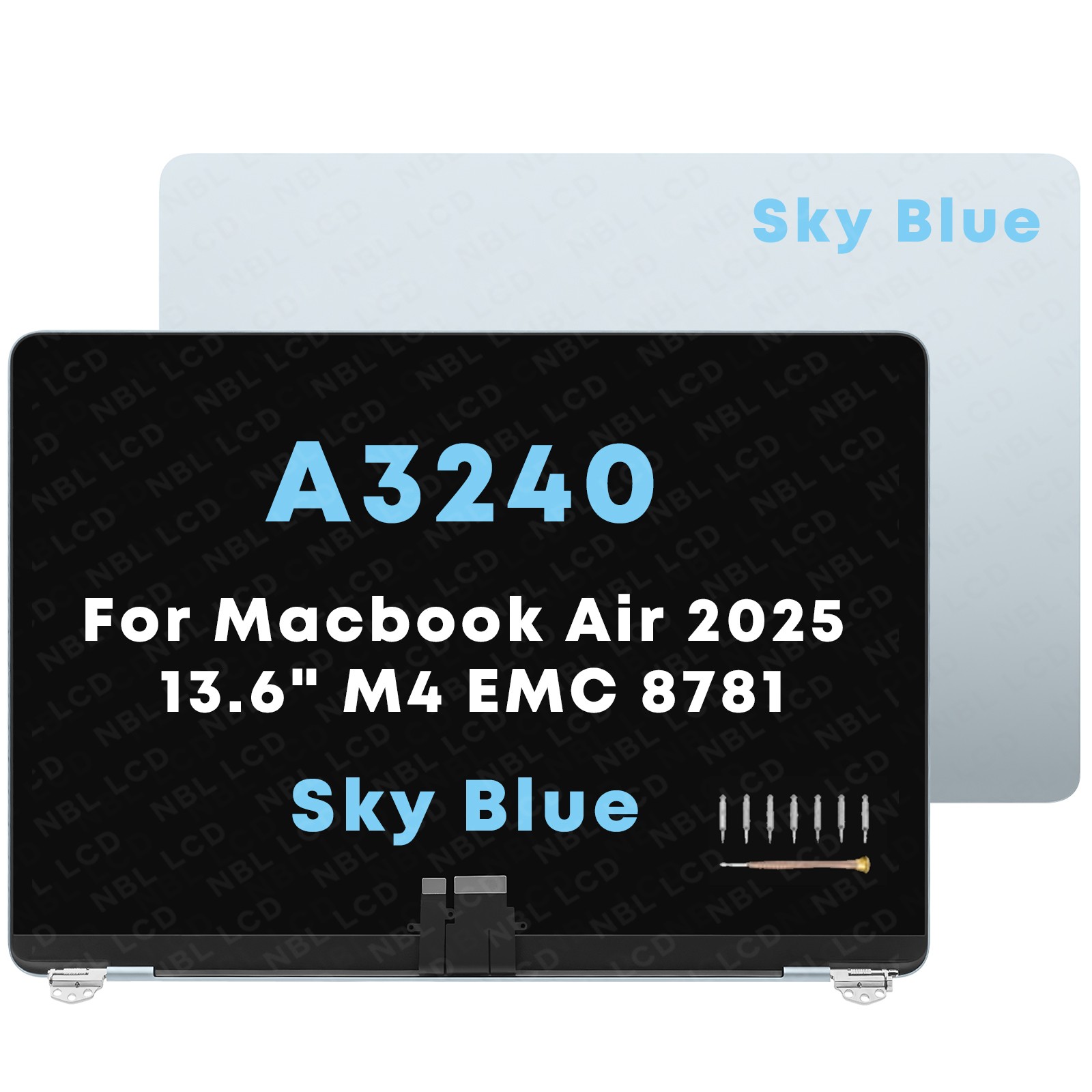 A3240 LCD Screen Replacement Assembly for MacBook Air M4 2025 13.6″ EMC 8781 New