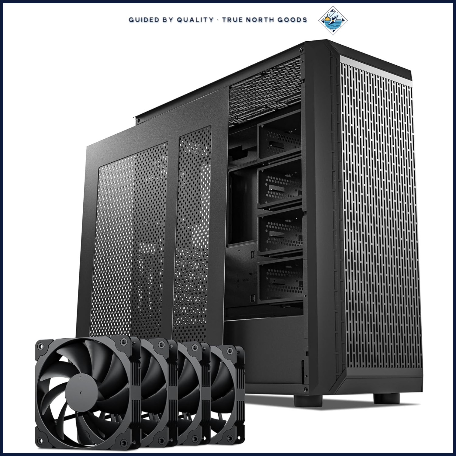 Durable Mid Tower Case with Efficient Airflow & Support for 3.5-Inch Drives