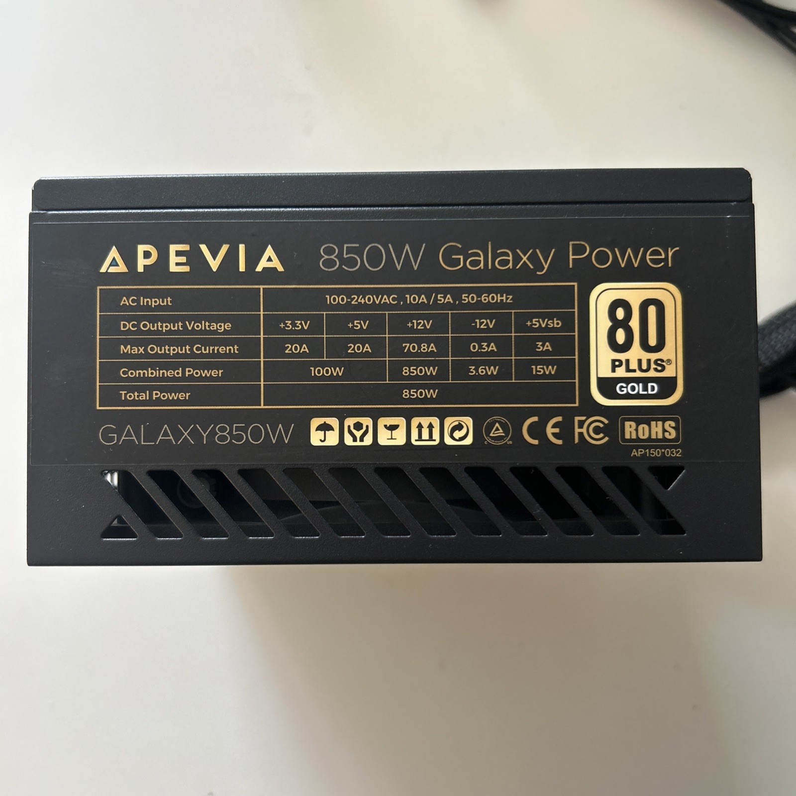 Apevia GALAXY850W 850W 80 Plus Gold semi modular (with extras)
