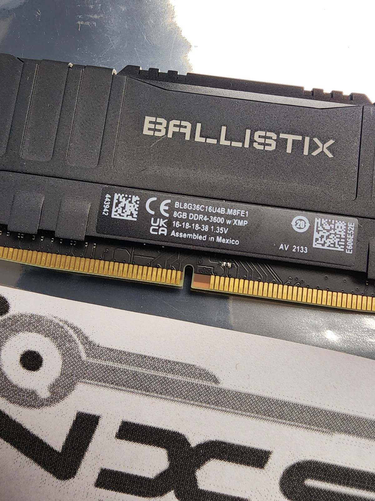 *NOT WORKING-FOR PARTS* Crucial Ballistix 8GB DDR4-3600 MEMORY RAM BL8G36C16U4B