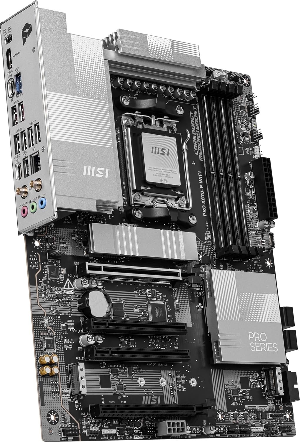 MSI ProSeries Motherboard AMD Ryzen 9000/8000/7000 AM5 DDR5 PRO X870-P WIFI
