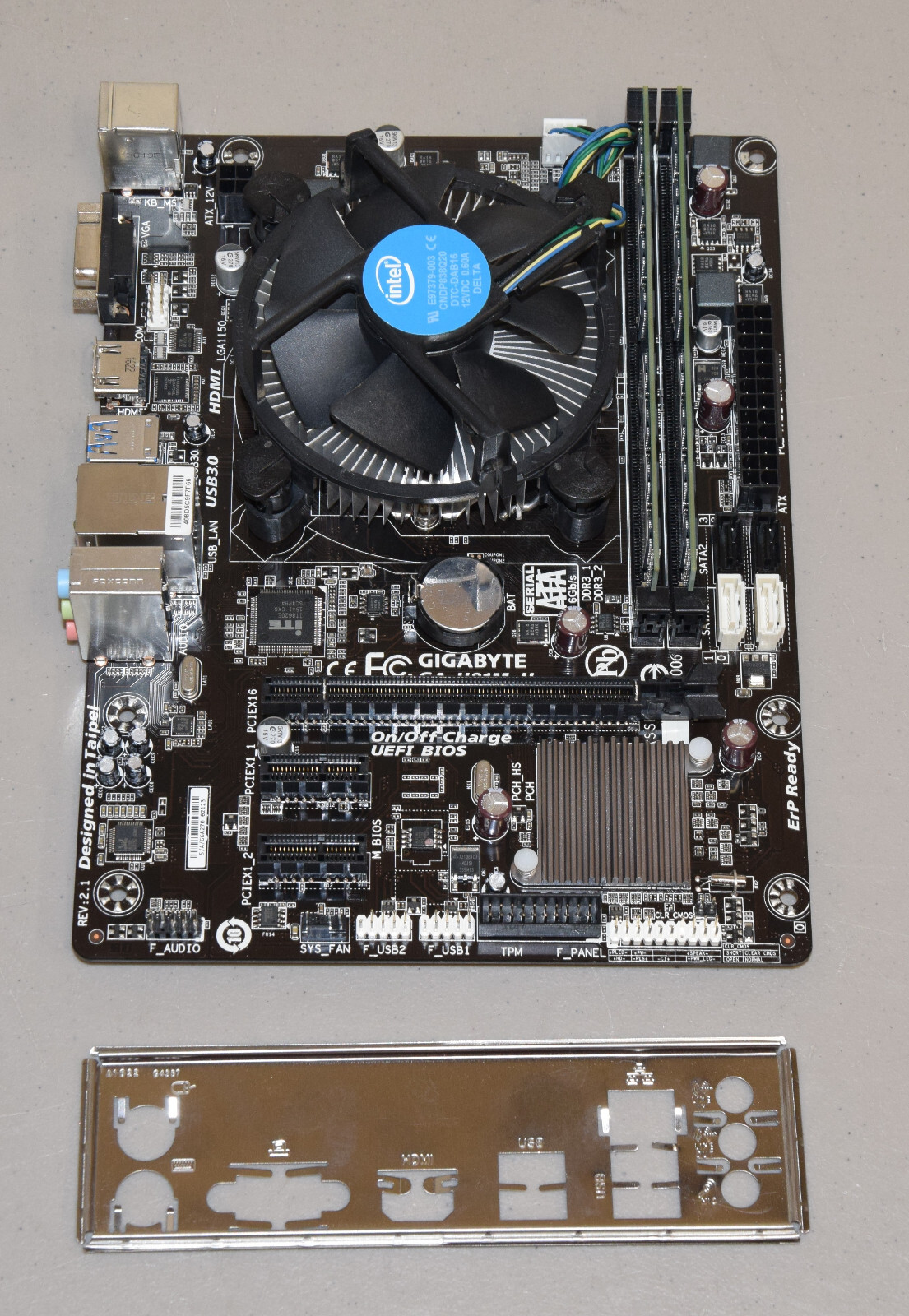 Gigabyte GA-H81M-H mATX Motherboard Combo i5-4440 3.1GHz Quad Core 8GB IO Shield