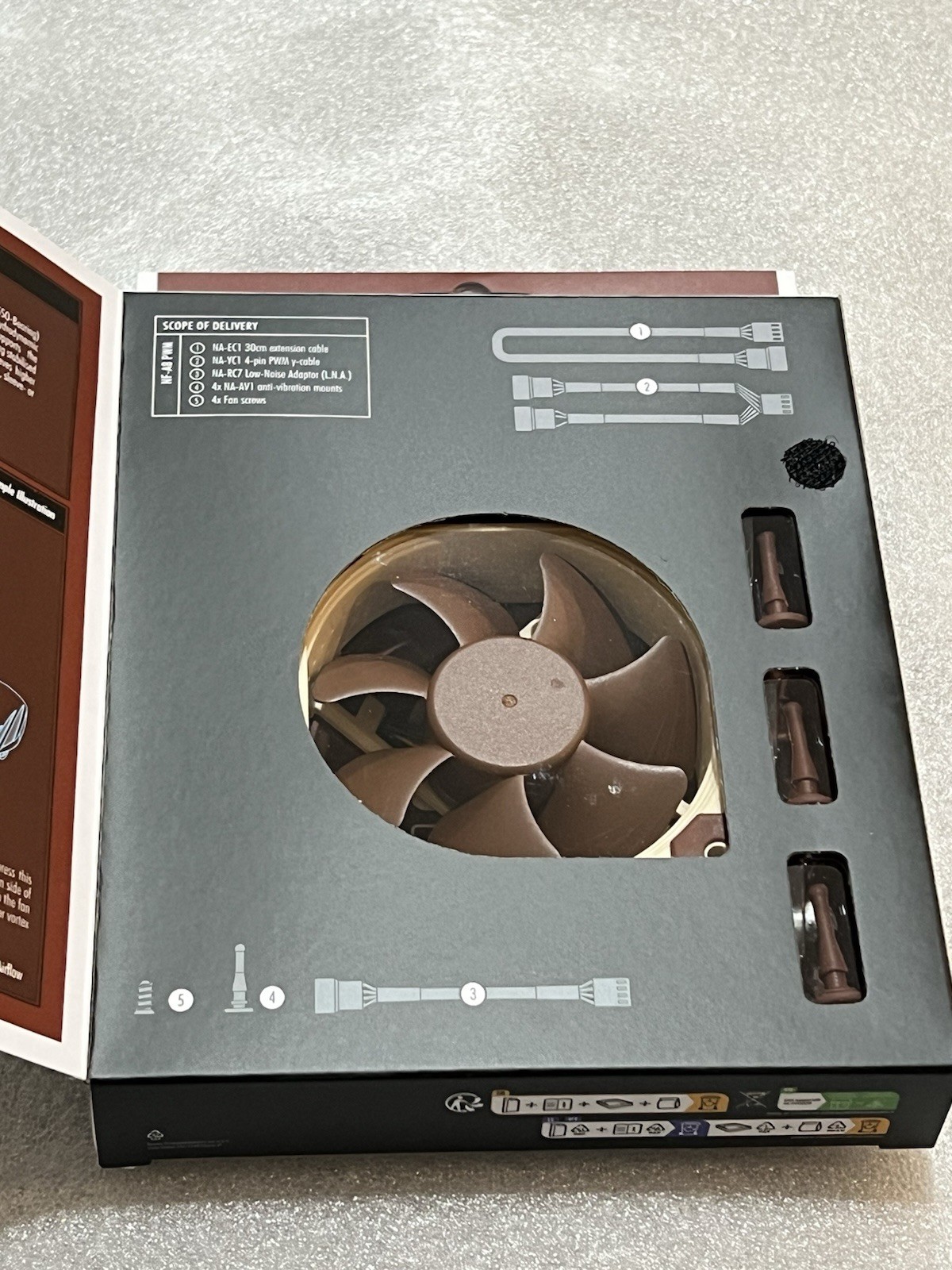 Lot of 2 of Noctua NF-A8 PWM 80mm Premium Fan | 4-Pin | AVO Frame | SSO2 Bearing