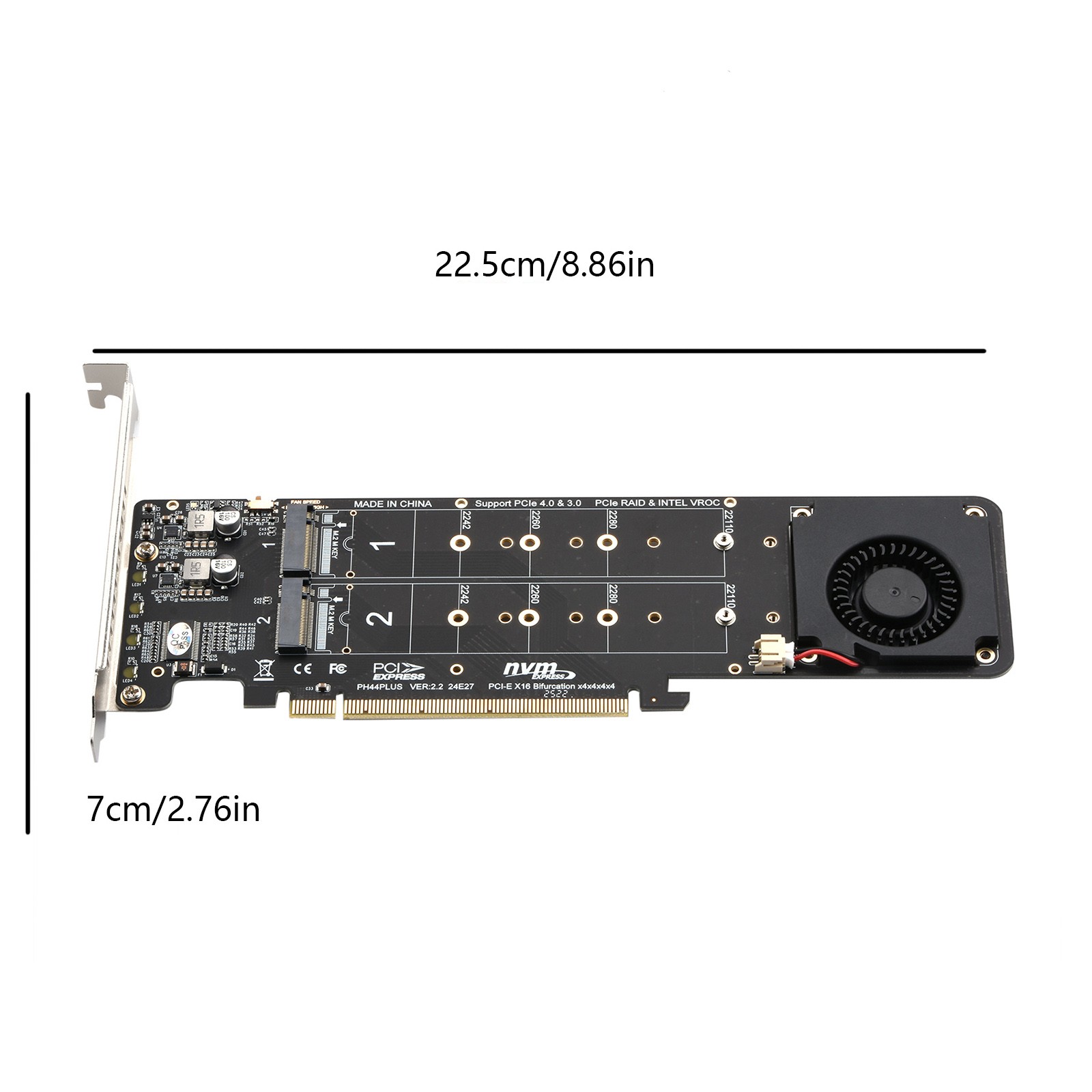 SSD Expansion Split Card Supports 4 Nvme M.2 PCIE 4.0 x16 4 x 32Gbps New