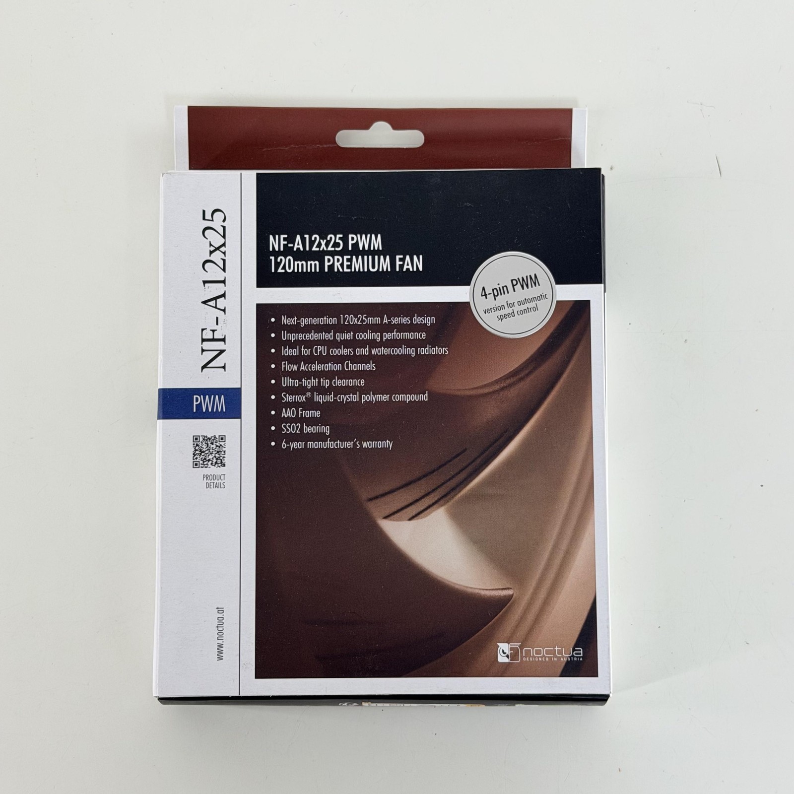 Noctua NF-A12x25 PWM 120mm Case Fan 4-Pin Brown 2000 RPM 12V Taiwan Quiet