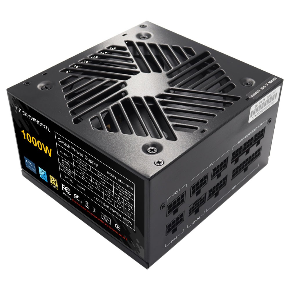 1000W Power Supply 80 Plus Gold, ATX 3.1 PSU Zero Smart Fan, for PCIe 5.1 GPUs
