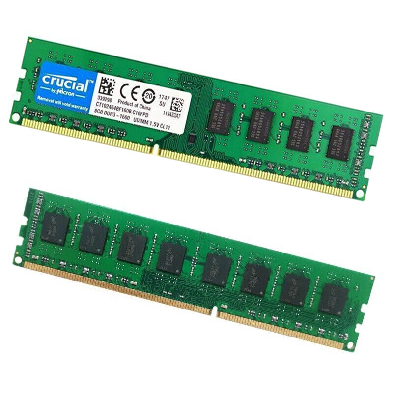 Crucial DDR3 16GB (2X8GB) KIT 1600 MHz PC3-12800 DIMM 240Pin non-ECC Memory RAM
