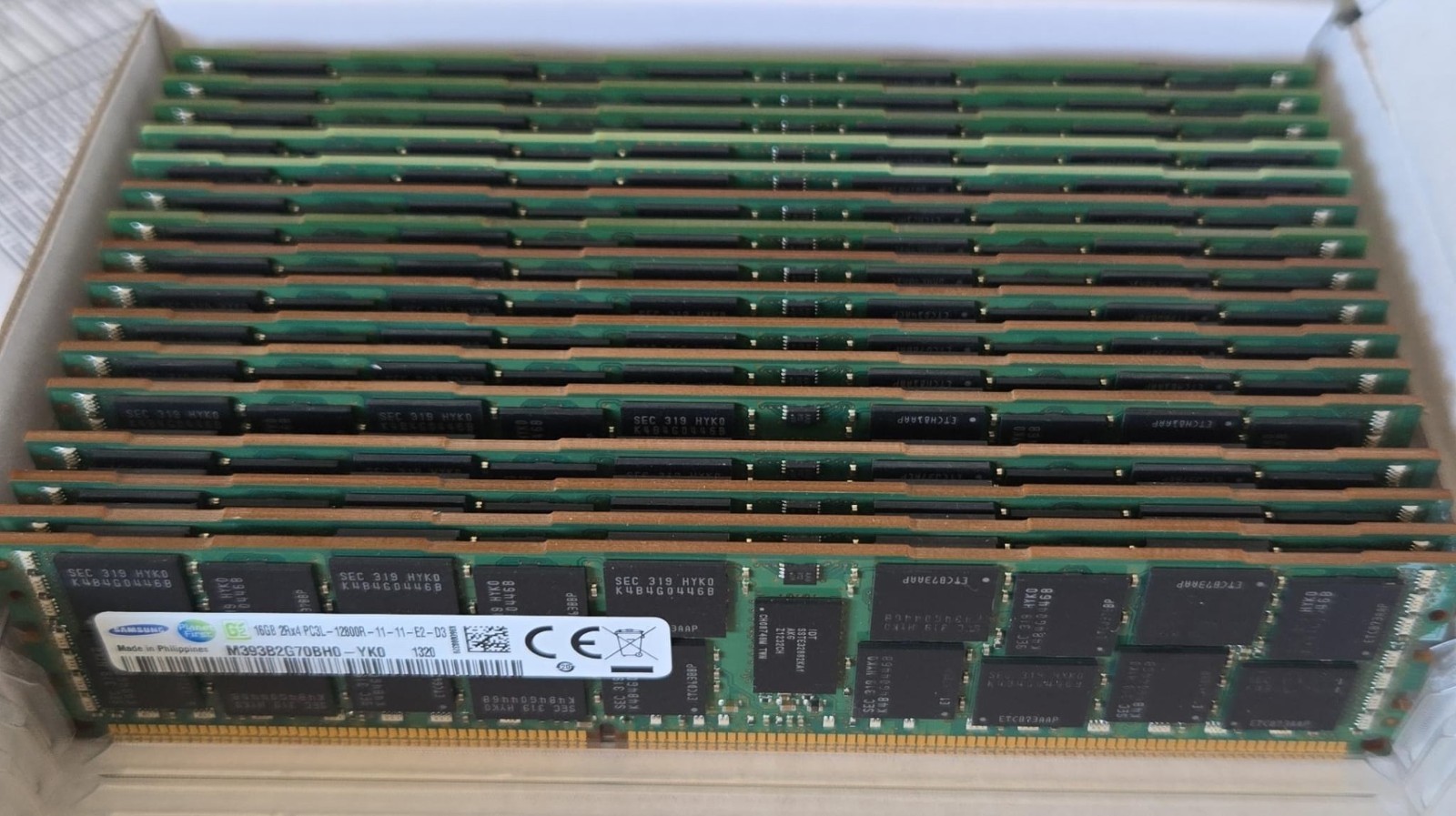16x Samsung M393B2G70BH0-YK0 16GB PC3L-12800R 2Rx4 Server REG ECC Memory