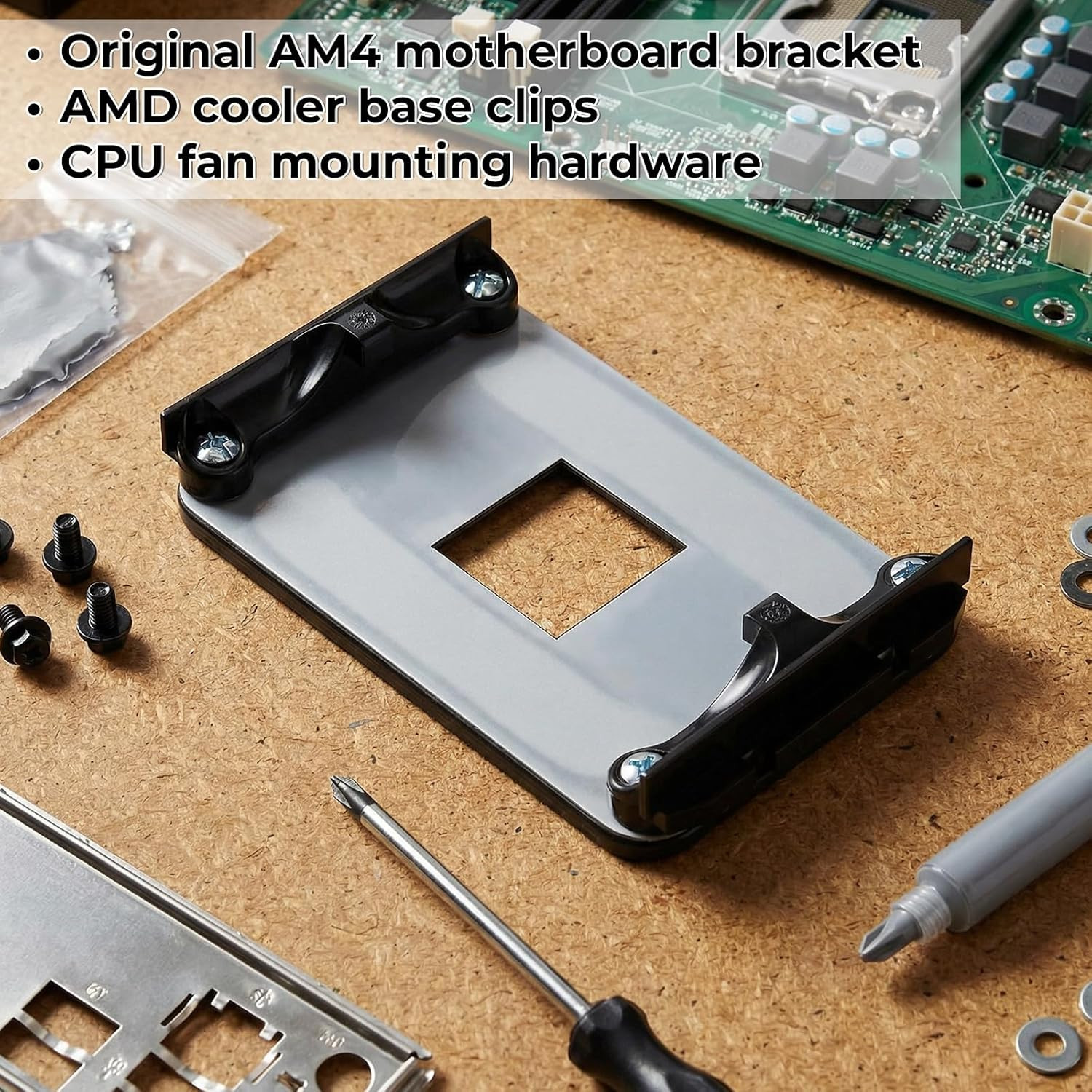 AM4 Backplate AM4 Bracket Backplane Back CPU Heatsink Bracket CPU Fan Cooling…