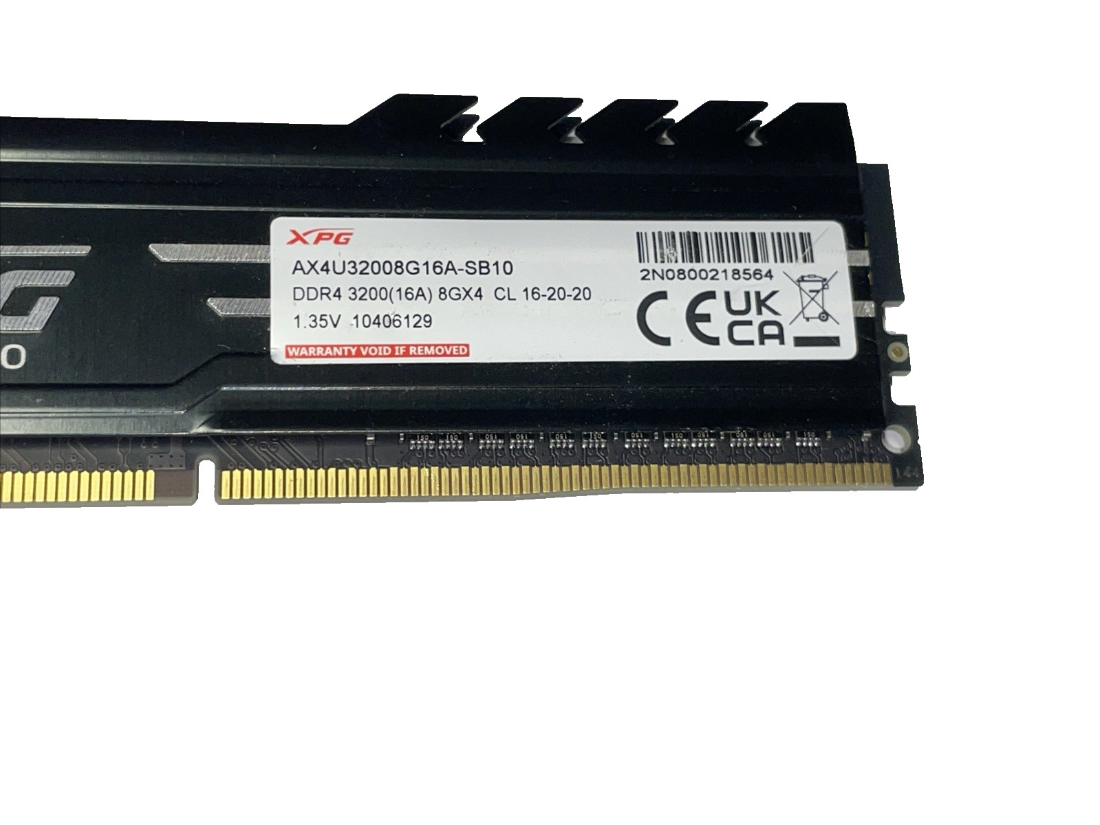 ADATA XPG GAMMIX D10 16GB (2x8GB) DDR4 3200MHz CL16 PC RAM AX4U32008G16A-SB10