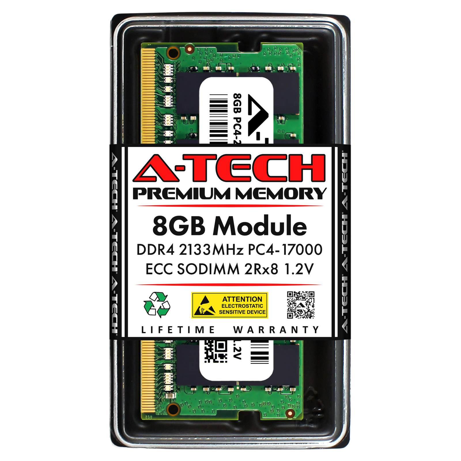 8GB DDR4 2133MHz PC4-17000 ECC SODIMM (HP V1D58AA Equivalent) Server Memory RAM